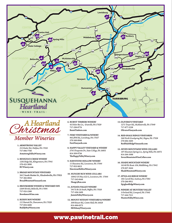 Map of Wine Trail | SHWT